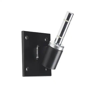 Base de pared para fly banner en hierro cromado con inclinación de 45 grados