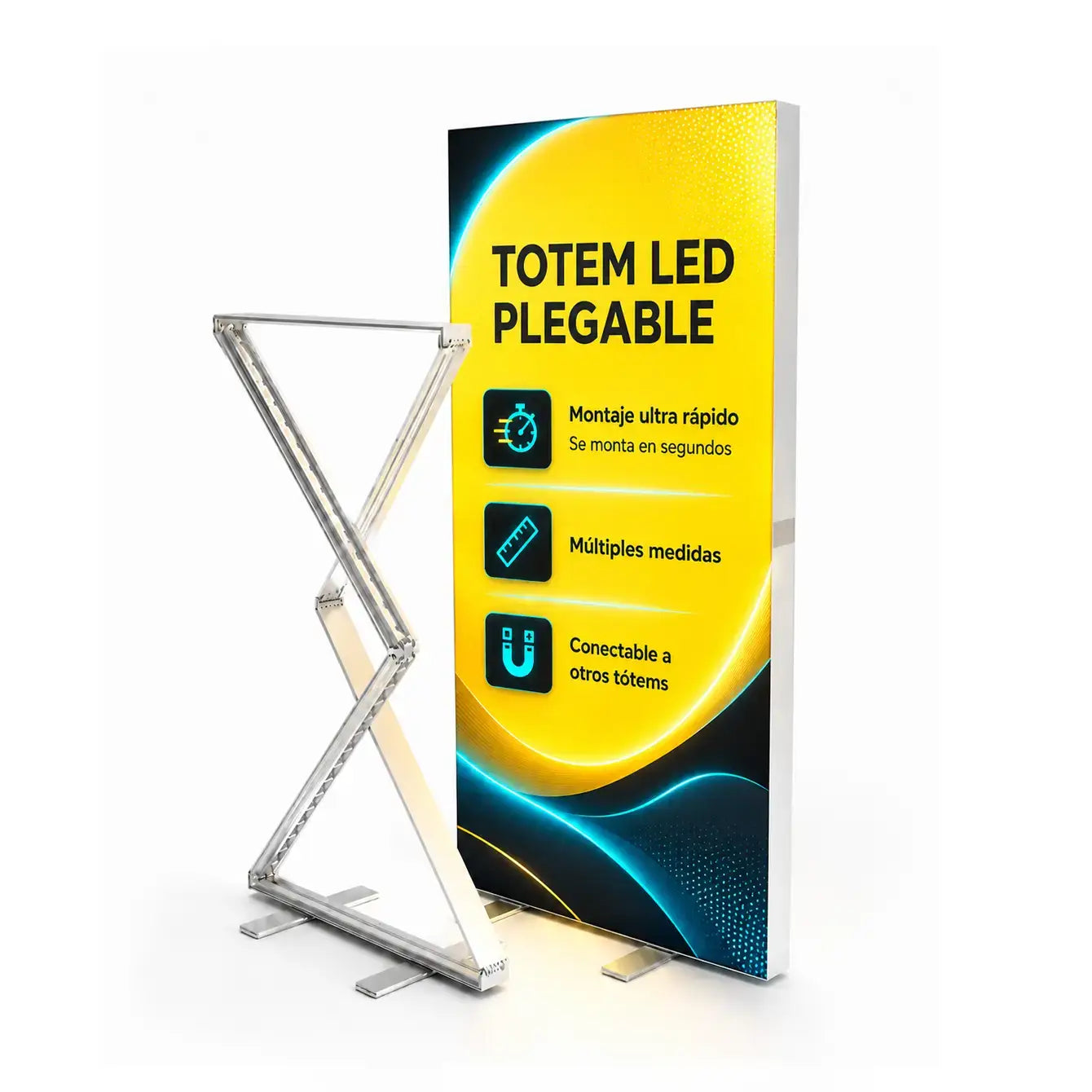 Tótem Textil LED Plegable