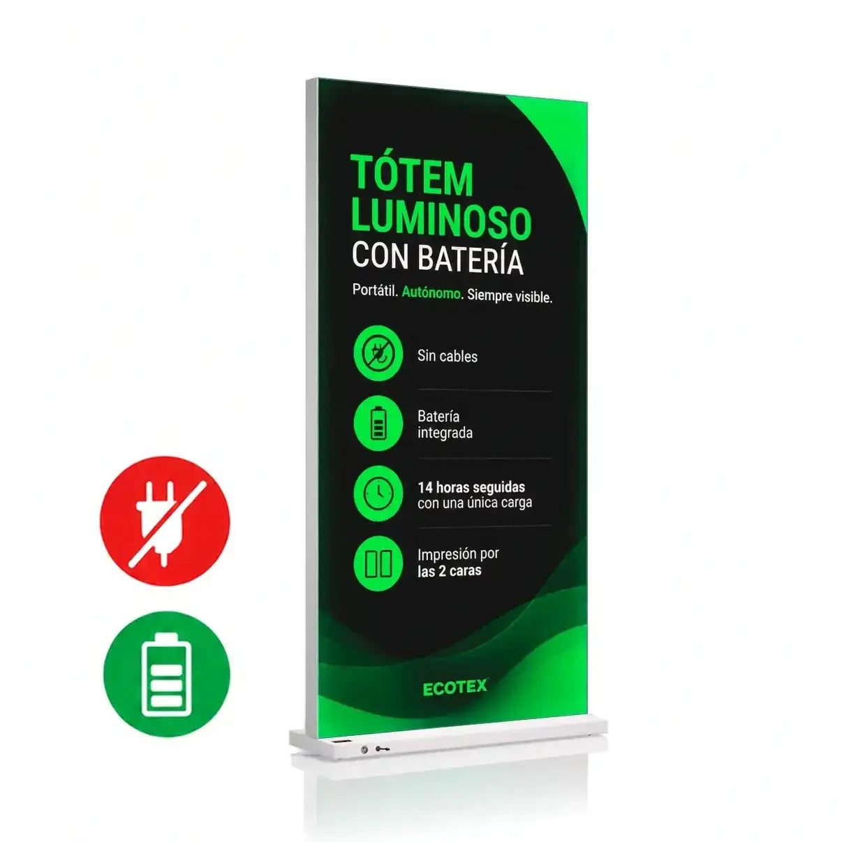 Tótem Textil LED con Batería