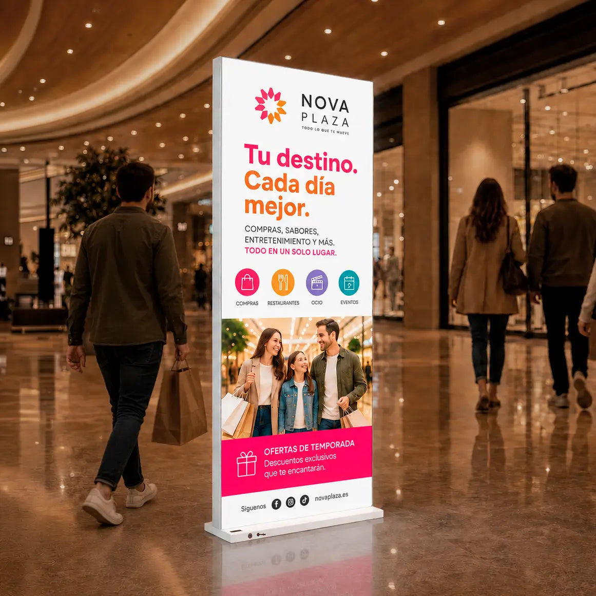 Tótem Textil LED con Batería