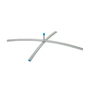 Base cruceta plegable para fly banner en hierro cromado gris