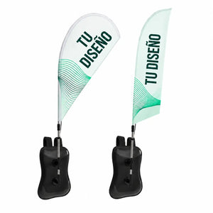 Mochila para fly banner con bandera gota y con bandera surf