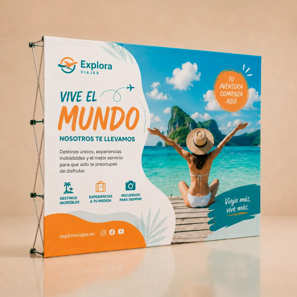 Pop Up Textil con Velcro