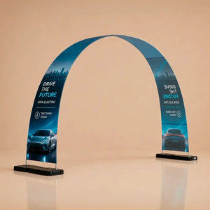 Photocall Tubular Arco Flex, arco publicitario con maleta base